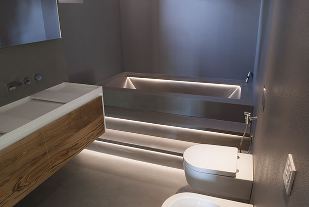 Vasca da bagno in cemento. affordable bagno legno cemento bianco ... Vasca da bagno in cemento